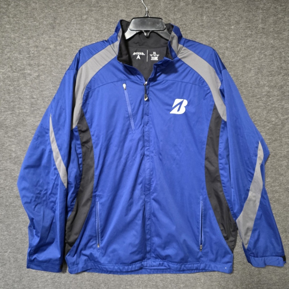 ANTIGUA‎ BRIDGESTONE ROYAL BLUE BLACK FULL ZIP INSULATED JACKET MEN'S XL